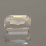 natural milky quartz gemstone 8.85 carat white cloudy octagon cut untreated loose gem