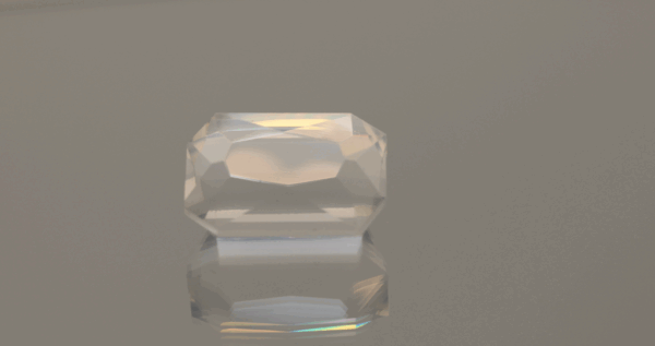 natural milky quartz gemstone 8.85 carat white cloudy octagon cut untreated loose gem