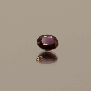 Natural Deep red Ruby gemstone, 0.71 carat, oval cut, deep red color, unheated, loose gemstone, dimensions 5.36 × 4.92 × 2.82 mm, origin Burma, ALGT certified.