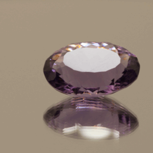 Natural oval cut amethyst gemstone with purple violet color, 16.30 × 10.50 mm