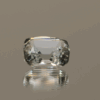 Natural square cushion cut aquamarine gemstone with colorless hue, 11.8 × 10.2 mm