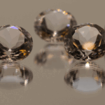 Natural round cut amethyst gemstones with purple violet color, 13.10 × 13.08 mm