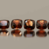 Natural spessartite garnet gemstones 6.8 carats cushion cut orange red color untreated loose stones set