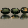 Set of 5 green-blue oval sapphires, 5.06 carat total, 6.85 × 5.12 × 3.18 mm each, heat-treated, Madagascar origin, GFCO certified. Green Sapphire