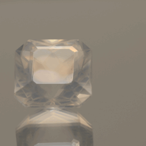 natural milky quartz gemstone 11.46 carat white cloudy octagon cut untreated loose gem