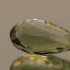 Natural prasiolite gemstone, 20.51 carat, pear cut, pale green color, untreated, loose gemstone, dimensions 24 × 14.9 × 9.9 mm, ideal for fine jewelry.