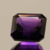 Natural octagon cut amethyst gemstone with purple violet color, 13.50 × 12.20 mm