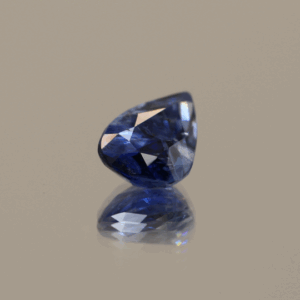 Sapphire vivid Blue pear-shaped, heat treated, Sri Lanka origin, 1.53 carat, dimensions 8.61 × 5.9 × 4.22 mm, AIG certified.
