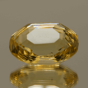 Lemon Quartz gemstone 17.61 carats, natural light yellow cushion-cut, fine quality for jewelry