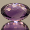Natural oval cut amethyst gemstone with purple violet color, 22.10 × 17.10 mm