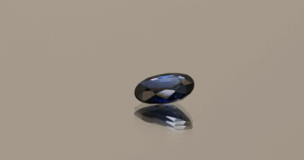 Natural sapphire gemstone, 0.78 carat, oval cut, blue color, heat-treated, loose gemstone, dimensions 6.68 × 5.09 × 2.52 mm, origin unknown, IGS certified.