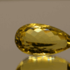 Lemon Quartz gemstone 14.52 carats, natural light yellow pear-cut, premium quality for jewelry
