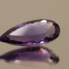 Natural pear cut amethyst gemstone with purple violet color, 24.90 × 11.90 mm