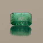 Natural emerald stone 3.59 carats rectangular cut vibrant green AA color insignificant oil treatment certified loose stone