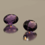 Natural oval cut amethyst gemstones with purple violet color, 10.00 × 8.00 mm