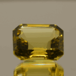 Lemon Quartz gemstone 14.85 carats, natural light yellow octagon-cut, premium quality for jewelry