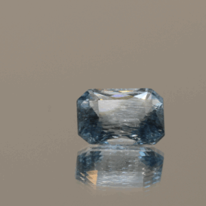 Natural octagon cut aquamarine gemstone with light blue color, 10.40 × 7.40 mm