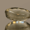 Natural prasiolite gemstone, 17.58 carat, oval cut, pale green color, untreated, loose gemstone, dimensions 21.5 × 12.5 × 9.0 mm, ideal for fine jewelry.