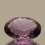 Natural oval cut amethyst gemstone with purple violet color, 15.10 × 10.60 mm