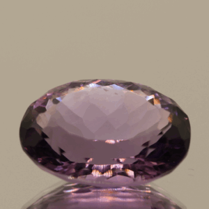 Natural oval cut amethyst gemstone with purple violet color, 15.10 × 10.60 mm