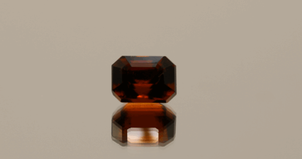 Natural spessartite garnet 4.05 carats octagon cut orange-red color untreated loose gemstone