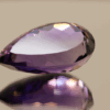 Natural pear cut amethyst gemstone with purple violet color, 24.70 × 14.50 mm