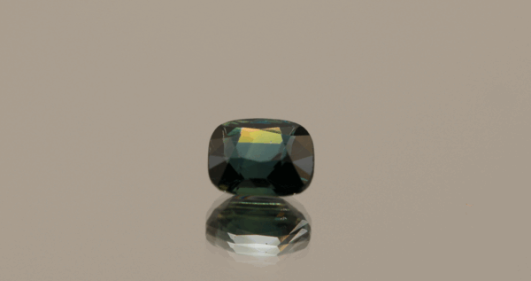 Natural Sapphire from Madagascar gemstone, 1.33 carat, cushion cut, blue color, unheated, loose gemstone, dimensions 6.62 × 5.91 × 3.84 mm, origin Madagascar, GFCO certified.