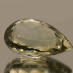Natural prasiolite gemstone, 17.91 carat, pear cut, pale green color, untreated, loose gemstone, dimensions 22 × 15.7 × 9.2 mm, ideal for fine jewelry.