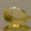 Lemon Quartz gemstone 18.75 carats, natural light yellow pear-cut, premium quality for jewelry