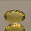 Lemon Quartz gemstone 14.1 carats, natural light yellow oval-cut, premium quality for jewelry