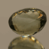Natural prasiolite gemstone, 18.72 carat, oval cut, pale green color, untreated, loose gemstone, dimensions 18 × 14.3 × 11.2 mm, ideal for fine jewelry.