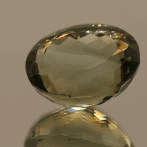 Natural prasiolite gemstone, 18.72 carat, oval cut, pale green color, untreated, loose gemstone, dimensions 18 × 14.3 × 11.2 mm, ideal for fine jewelry.