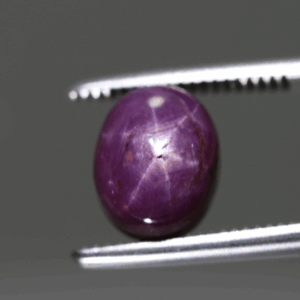 Natural star ruby stone cabochon 5.44 ct with vivid red color and visible star effect gemstone