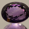 Natural oval cut amethyst gemstone with purple violet color, 22.10 × 16.80 mm