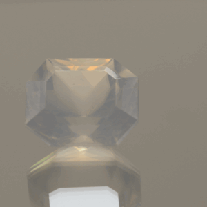 natural milky quartz gemstone 10.04 carat white cloudy octagon cut untreated loose gem