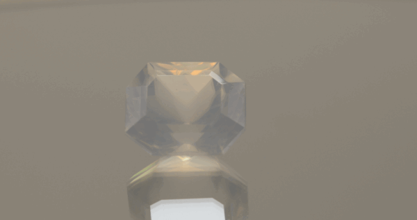 natural milky quartz gemstone 10.04 carat white cloudy octagon cut untreated loose gem