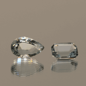 Natural mixed cut aquamarine gemstones with light blue color, 9.20 × 6.20 mm