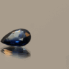 Royal blue pear-shaped sapphire, 1 carat, 7.75 × 5.77 × 2.90 mm, heat-treated, Madagascar origin, IGS certified.