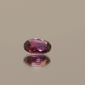 Natural ruby rose red gemstone, 1.3 carat, oval cut, red color, unheated, loose gemstone, dimensions 7.18 × 5.62 × 3.29 mm, origin unknown, GIL certified.