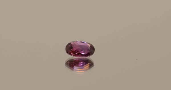Natural ruby rose red gemstone, 1.3 carat, oval cut, red color, unheated, loose gemstone, dimensions 7.18 × 5.62 × 3.29 mm, origin unknown, GIL certified.