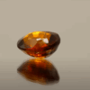 Natural hessonite garnet gemstone 5.07 carats oval cut orange color no treatment loose stone