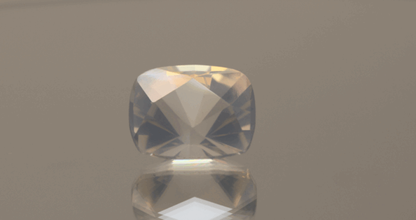 natural milky quartz gemstone 9.36 carat white cloudy cushion cut untreated loose gem