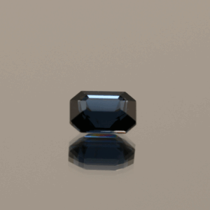 Blue octagon-shaped spinel gem, 1.21 carat, 6.94 × 5.08 × 3.86 mm, no treatment, unknown origin, AIGS certified.