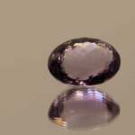 Natural oval cut amethyst gemstone with purple violet color, 15.00 × 11.50 mm