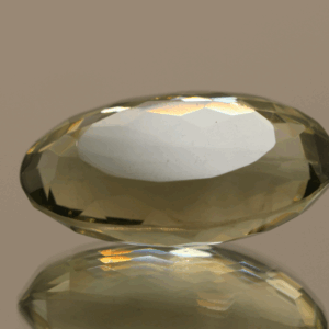 Natural prasiolite gemstone, 17.3 carat, oval cut, pale green color, untreated, loose gemstone, dimensions 22.3 × 12.5 × 9.1 mm, ideal for fine jewelry.