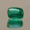 Natural Colombian green emerald gemstone 6.05 carats cushion cut vivid green AAA color minor oil treatment certified loose stone