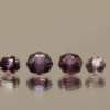Natural sapphire set, total 1.58 carat, fancy cut, purple color, unheated, loose gemstones, dimensions 4.54 × 4.42 × 3.3 mm max, origin Madagascar, AIG certified.
