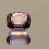 Natural cushion cut amethyst gemstone with purple violet color, 12.60 × 10.80 mm