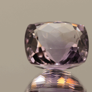 Natural square cushion cut ametrine gemstone with purple yellow color, 15.6 × 15.9 mm