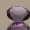 Natural oval cut amethyst gemstone with purple violet color, 14.50 × 12.20 mm
